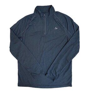 Paradox 1/4 Zip Pullover Merino Blend Hiking Base Layer Mens Medium Black